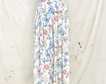 Gonna midi vintage a fantasia floreale (M-L)