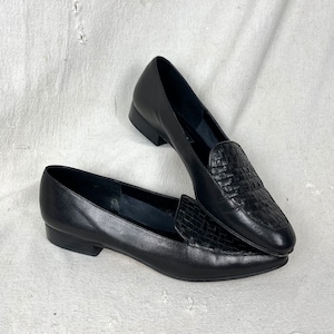 Vintage Woven Leather Loafers (9N)