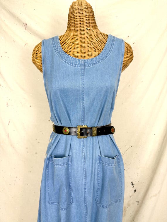 Vintage Chambray Pinafore (M) - image 3
