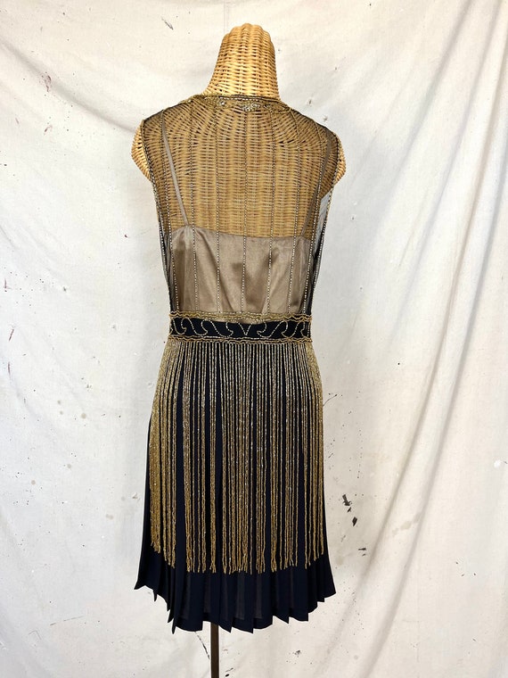 Vintage Sheer Beaded Fringe Vest (S-L) - image 8