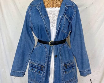 Vintage Y2K Denim Chore Jacket (M)