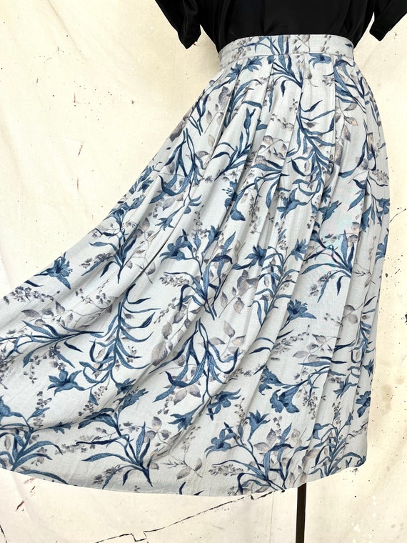 Vintage Pleated Foliage Skirt (S) - image 4