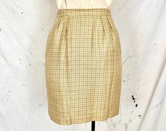 Vintage 60’s Plaid Pencil Skirt (XS)