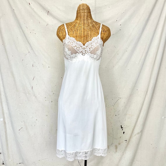 Vintage Lace Slip Dress (M) - image 1