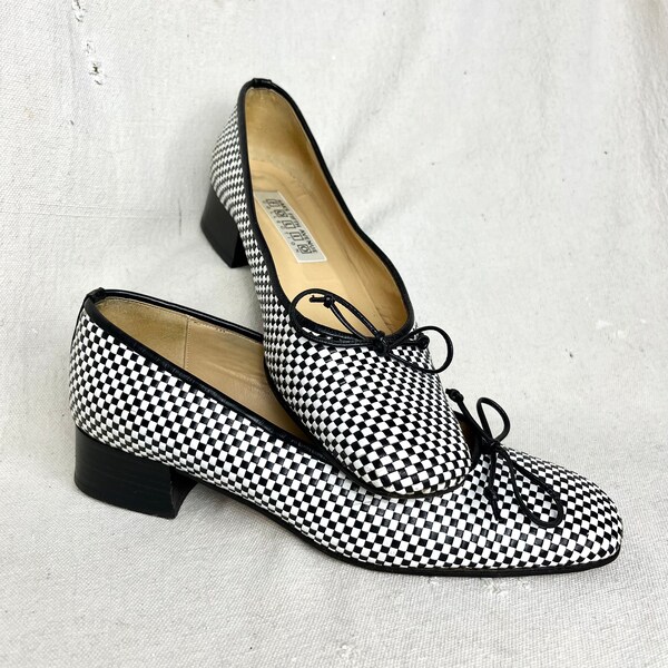 Vintage 60’s Mod Checkerboard Shoes (7.5)