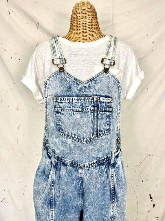 Vintage 80’s Acid Washed Overalls (S-M) - image 3