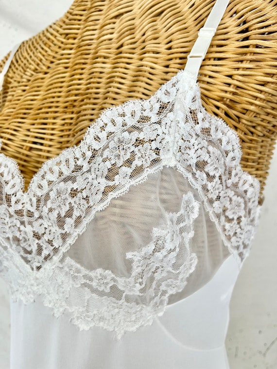 Vintage Lace Slip Dress (M) - image 4