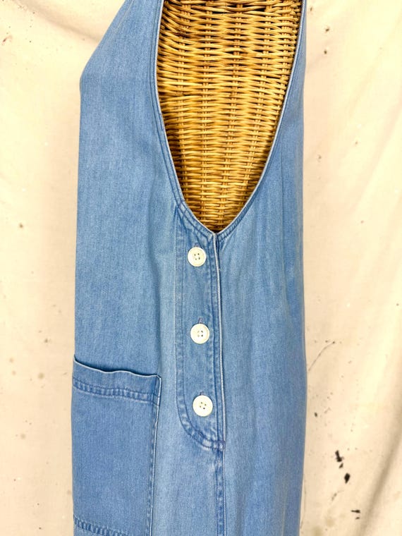 Vintage Chambray Pinafore (M) - image 5