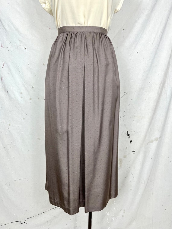 Vintage Silk Midi Skirt (M-L) - image 3
