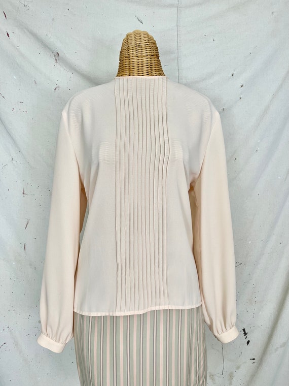 Vintage Pin-tuck Blouse (M-L) - Etsy
