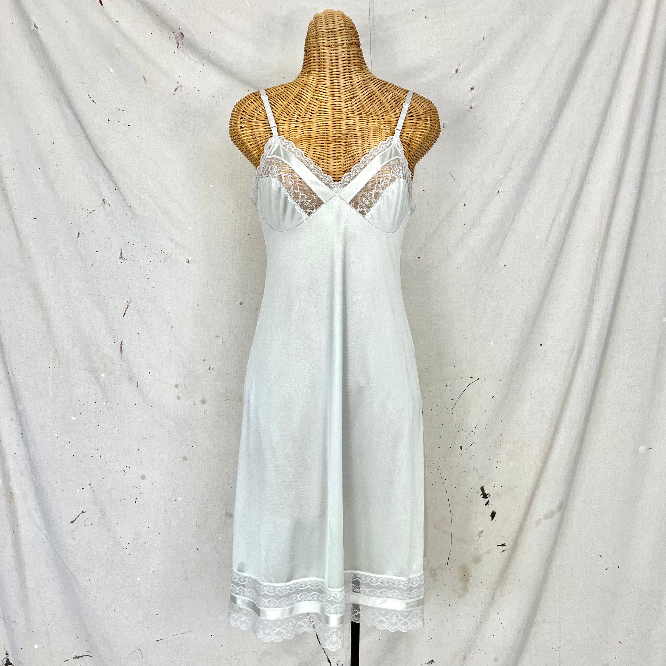 Vintage Lace Slip Dress (M) - Etsy