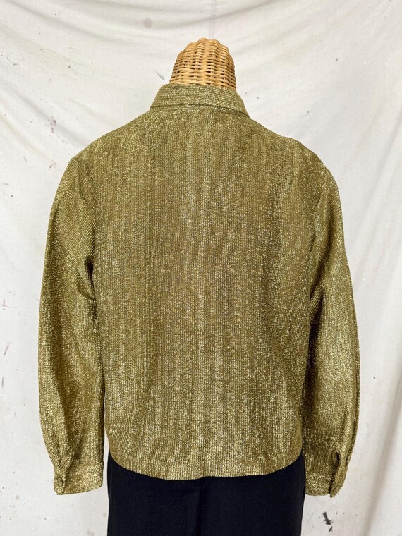 Vintage 50's Lamé Shirt (S-M) - image 4