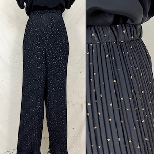 Vintage Pleated Polka Dot Pants (M-L)