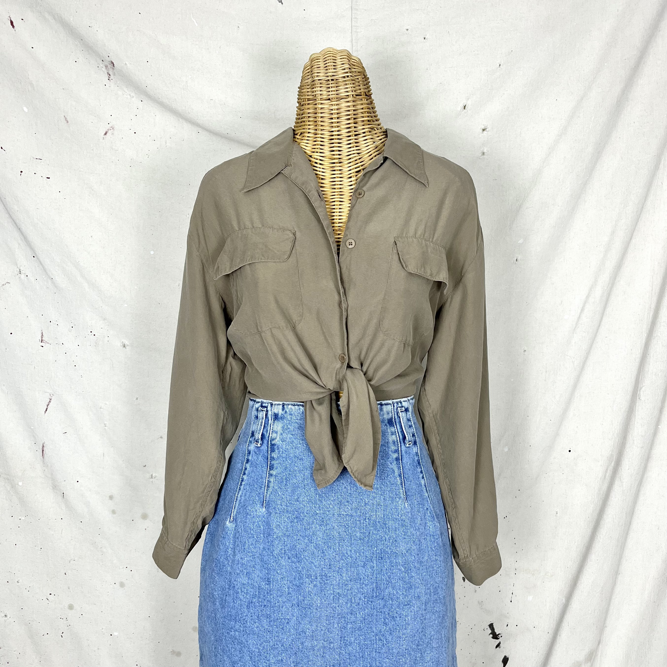 Buy Vintage Silk Pocket Shirt M Online in India - Etsy