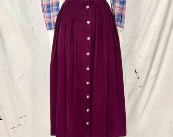 Vintage 70/80&#39;s Ralph Lauren Corduroy Midi Skirt (S)