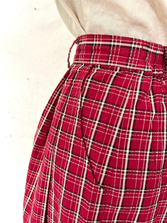 Vintage Plaid Midi Skirt (M-L) - image 5