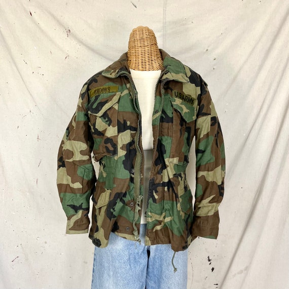 Vintage 70/80’s Army Camo Winter Field Jacket (L) - image 1