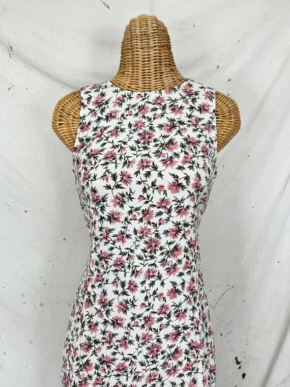 Vintage Floral Midi Dress (M) - image 3