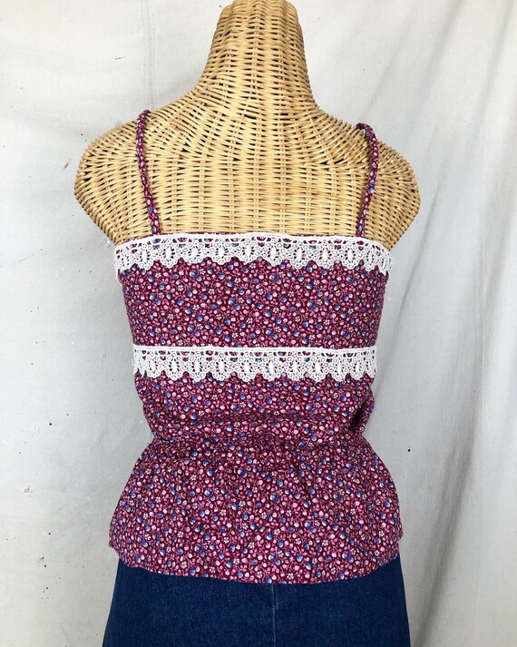 Vintage 70’s Handmade Lace Top (XS-S) - image 4