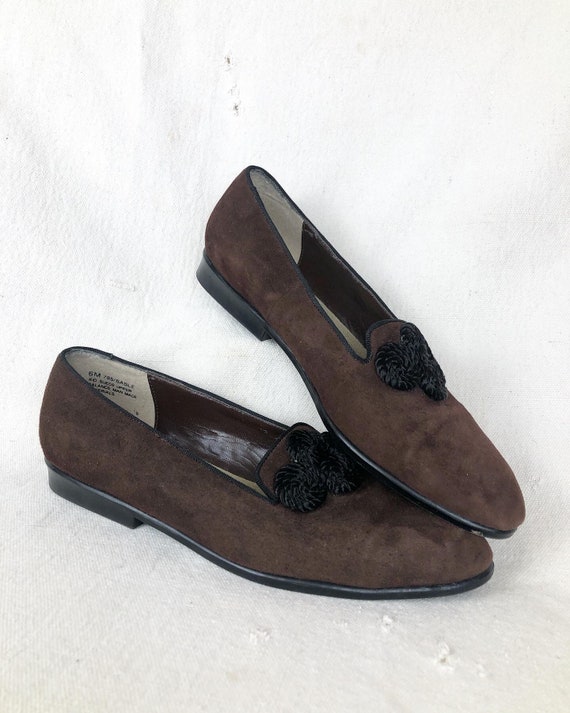 Vintage Suede Slip On Loafers (6) - image 1