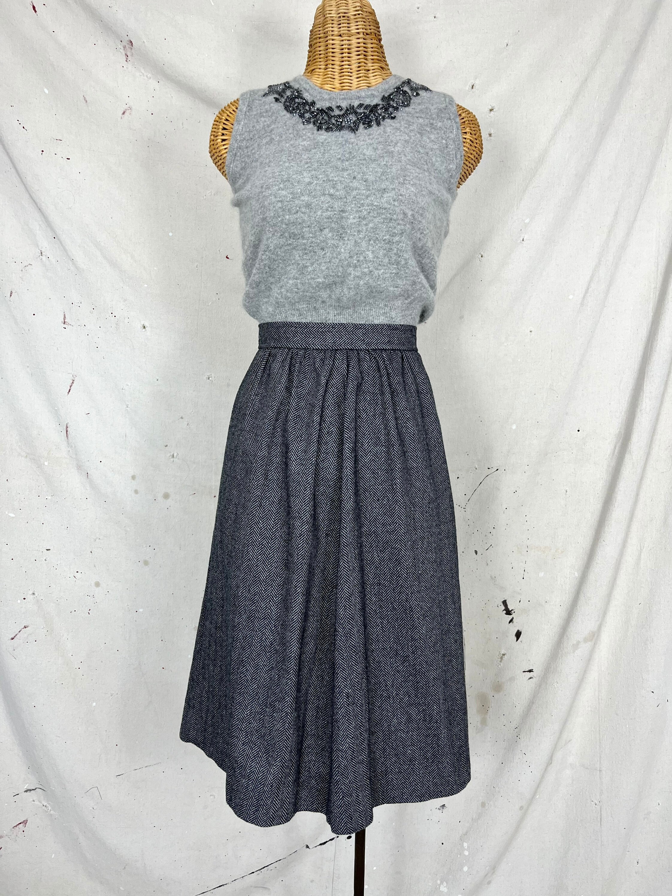 Herringbone Classic Long Skirt