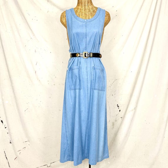 Vintage Chambray Pinafore (M) - image 1