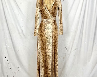 Vintage 70’s Eva Tiger Wrap Dress (S-M)