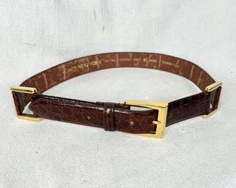 Reversible 100% Stamped Leather Belt - Vintage 90's - Etsy