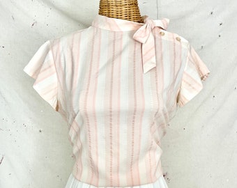 Vintage Striped Blouse (S-M)