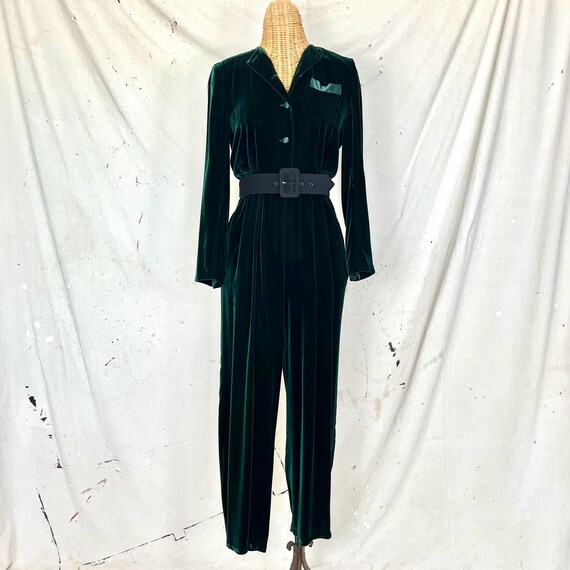 Vintage Velvet Jumpsuit (S) - Etsy