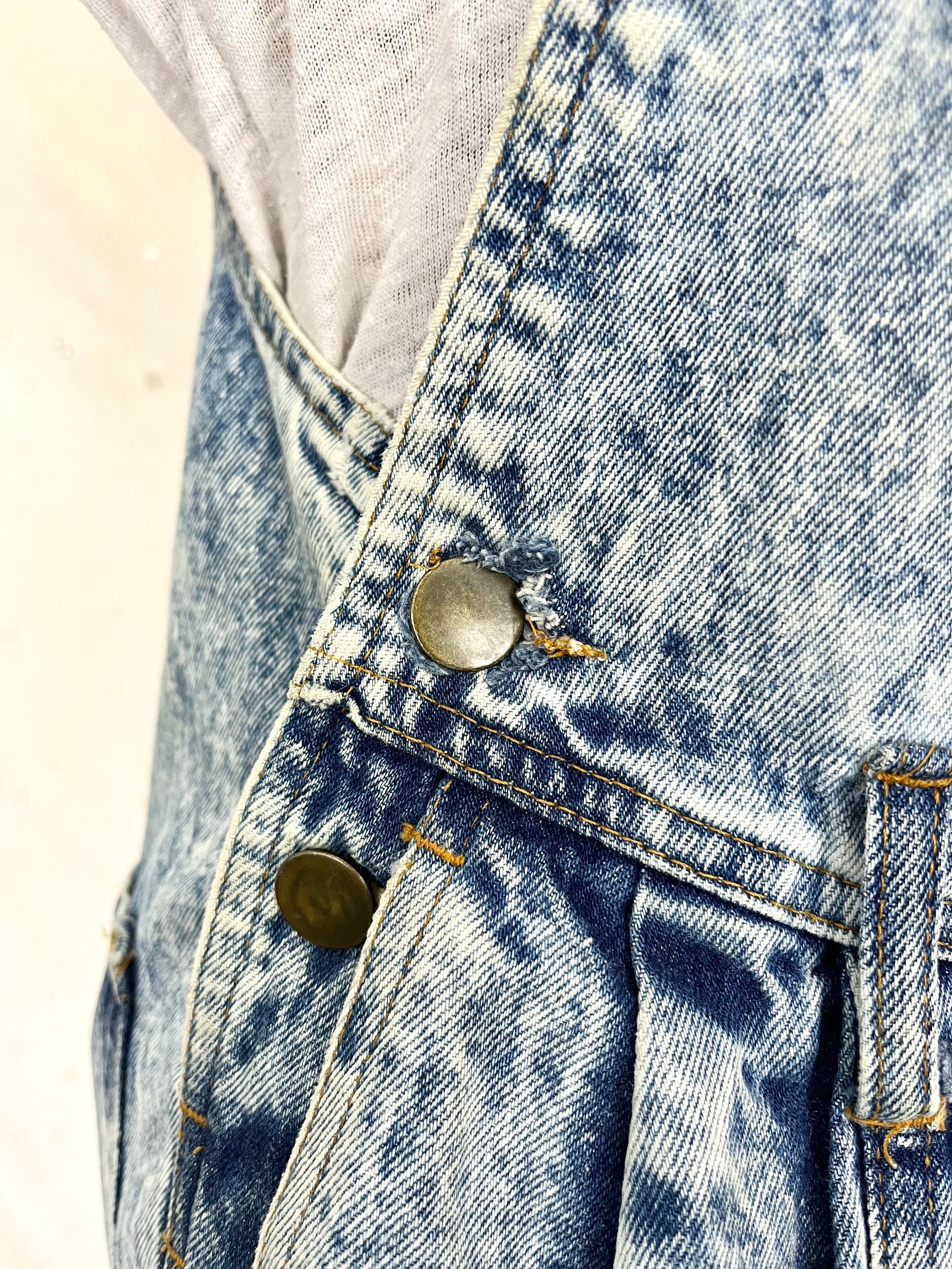 オーバーオール euro vintage 80s 90s Vintage 80's Acid Washed Overalls (S-M) - Etsy