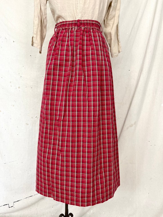 Vintage Plaid Midi Skirt (M-L) - image 6