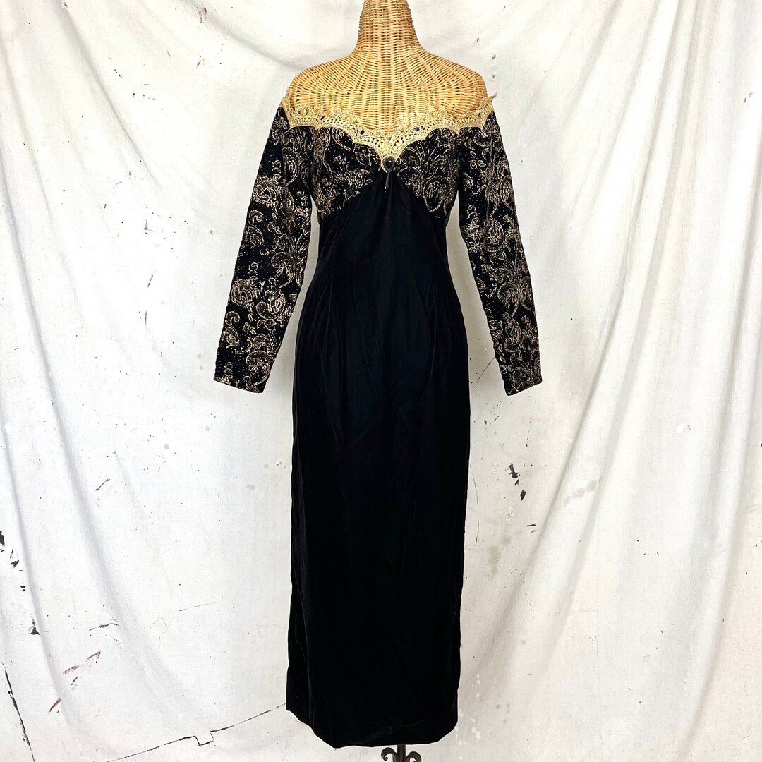 Vintage 80s Scott Mcclintock Off-the-shoulder Dress (L) - Etsy