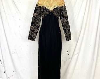 Vintage 80’s Scott McClintock Off-The-Shoulder Dress (L)