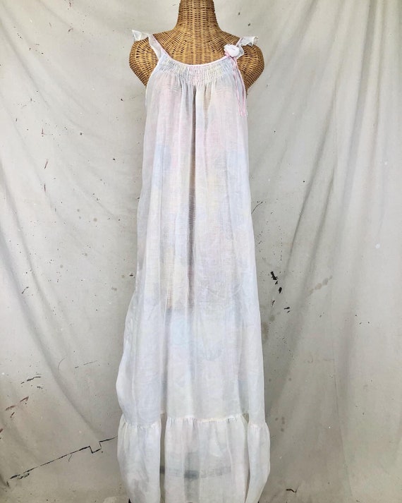 Vintage Pastel Floral Nightgown - image 4