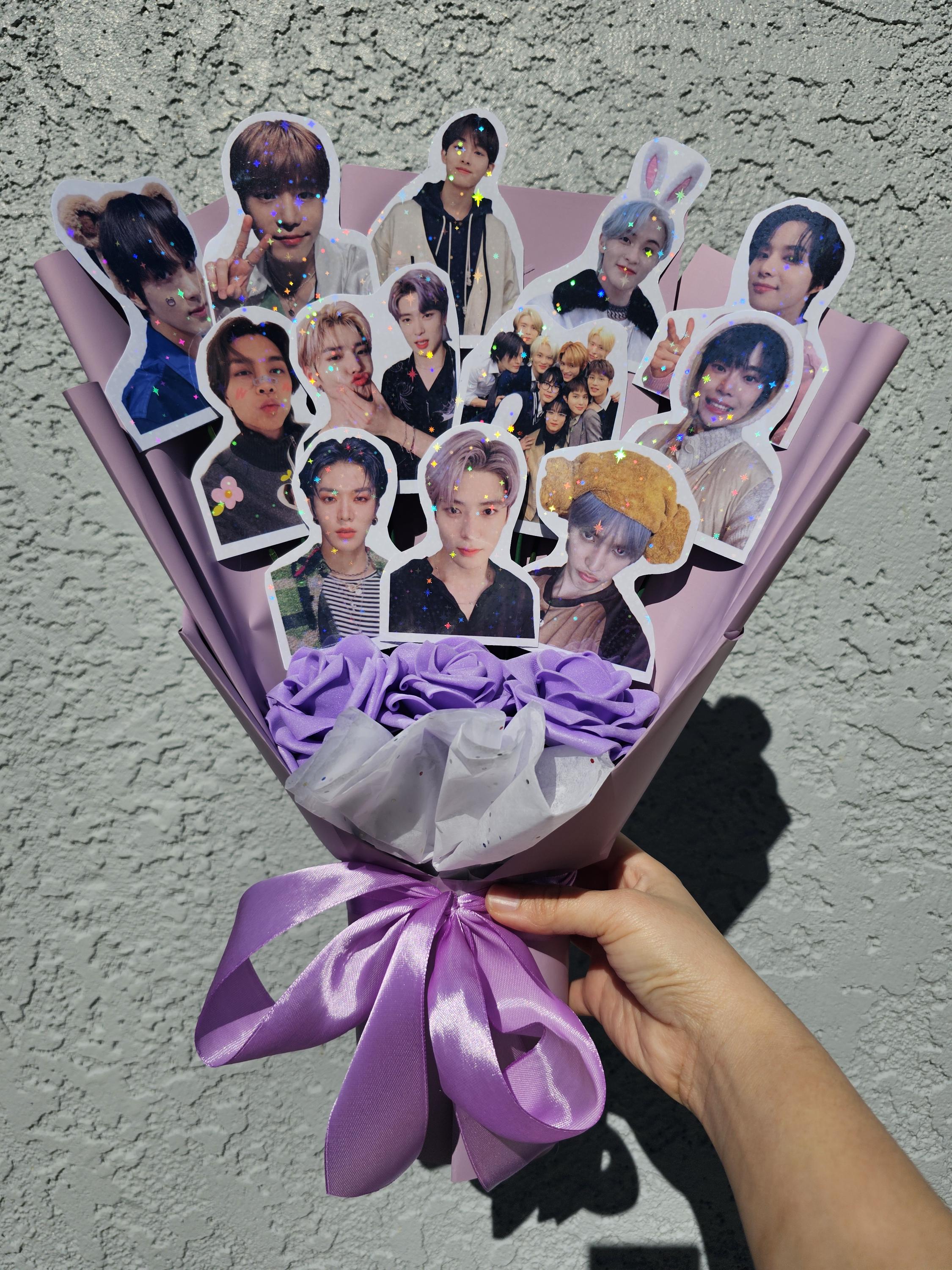 ATEEZ サン gun flower 花束 両面 トレカ makestar Ateez Photocard Bouquet - Etsy