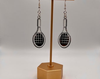 Tennis Earrings/Tennis Racquets/Laser Cut Earrings
