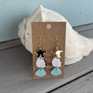 Seashell Earrings/Seashell Drop Earrings/Beach Earrings/Shell Earrings