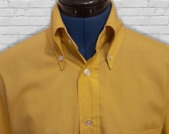 Mustard Button-down Collar Shirt | 1960's Mod Skinhead