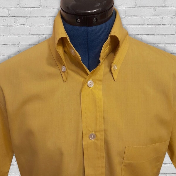 Mustard Button-down Collar Shirt | 1960's Mod Skinhead