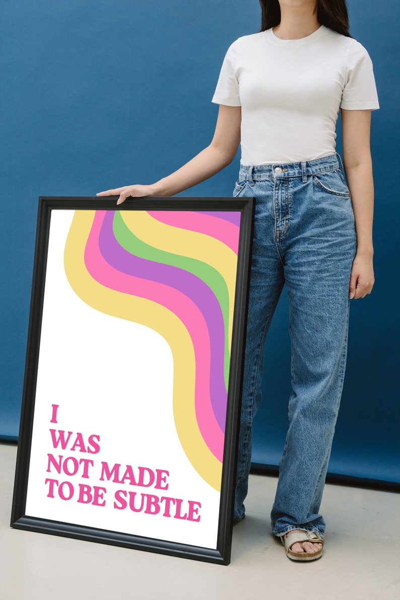 LGBTQ Pride Decor LGBT Git Pride Wall Art Queer Feminist Etsy