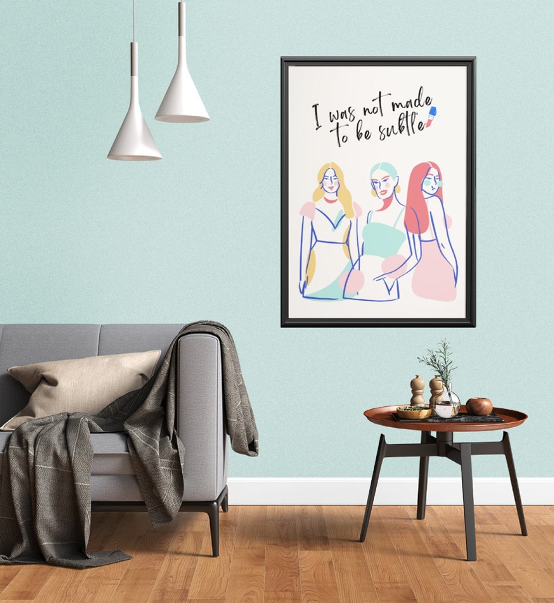 Colorful LGBTQ Women I Was Not Made to Be Subtle Inspirational - Etsy
