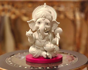 Bal Ganesh Murti | Child Ganpati with Modak | Up to 13.3" | Hindu Divine Statue | Ganesha