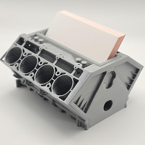 Chevy LS9 Style V8 Engine Business Card & Pen Holder - Automotive Decor - Gift for Car Enthusiasts