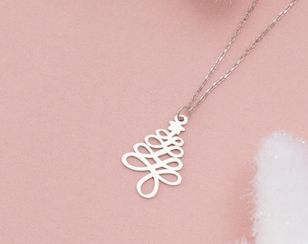 Evergreen Tree Necklace, Christmas Tree Necklace, Minimalist Tree Necklace, Xmas Necklace, Christmas Necklace, Christmas Gift
