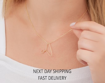 Clothes Hanger Charm Necklace, Planned Parenthood Necklace, Wire Hanger Necklace, Womens Health Clothes Hanger Necklace, Christmas Gift