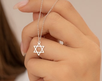 Sterling silver Magen David, Star of david necklace,tiny silver star of david necklace, silver Magen david necklace,Christmas Gift for women
