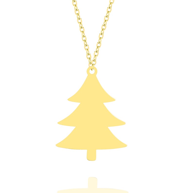 Gold Christmas Charm Necklace Christmas Jewelry Holiday Etsy