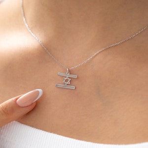 Silver David Star Pendant, Star Of David Necklace, Jewish Star Necklace, Magen David Necklace, Star Of David Charm, Hannukah Gifts