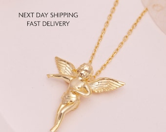 Baby Angel Necklace, Angel Necklace, Guardian Angel Wing, Cherubim Baby Angel Necklace, Cherubim Angel Necklace, Engagement Gift